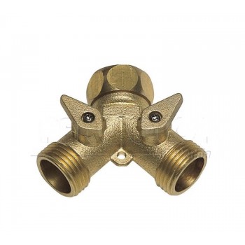 presa 2 rubinetti 3/4ottone
